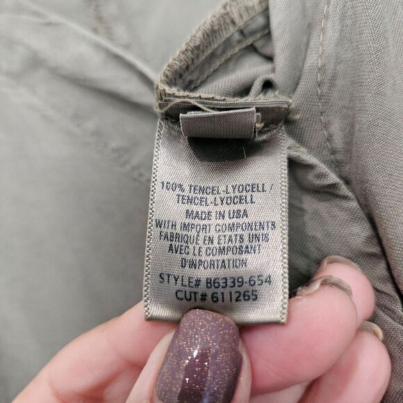 Bella Dahl green short sleeve Size S Jump suit with pockets & waist belt 017 - Picture 8 of 14